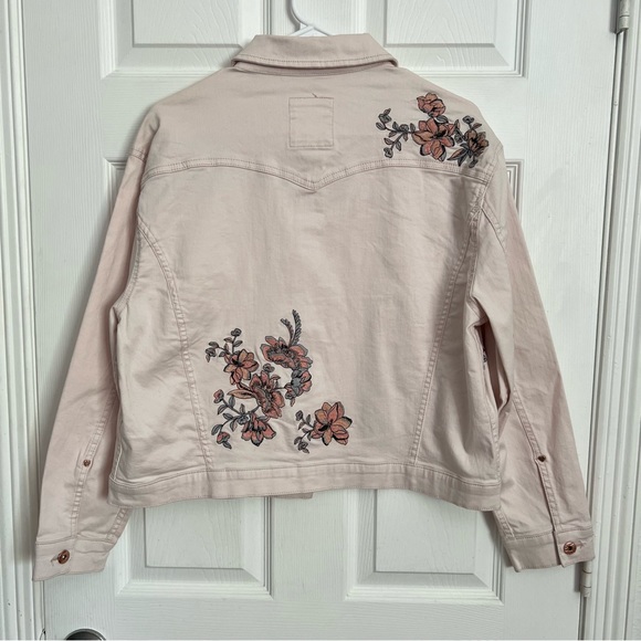 Candie's | Floral Embroidered Denim Jacket - Picture 2 of 6